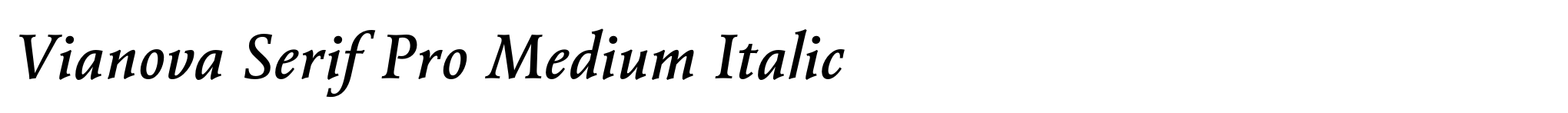 Vianova Serif Pro Medium Italic image
